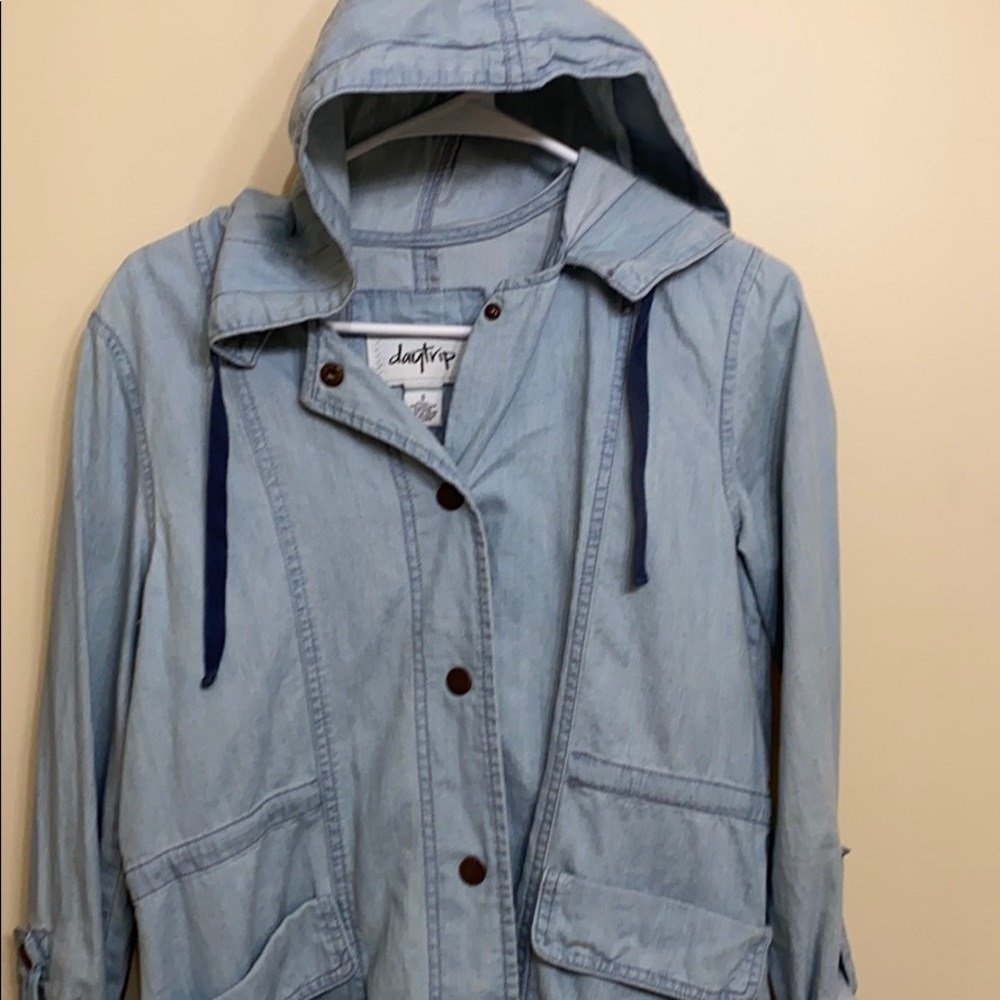 Hooded button up